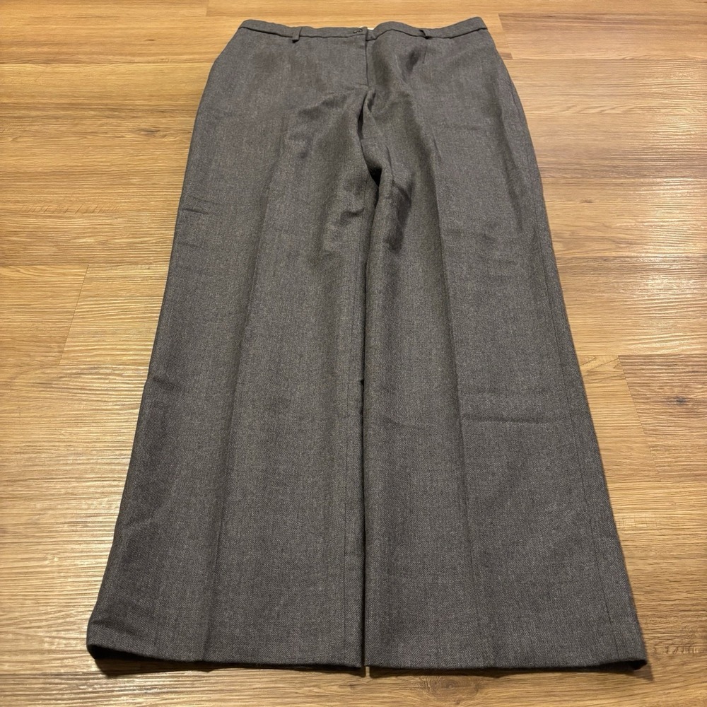 VTG Pendleton Wool Trousers Womens 10 Brown Virgin Wool Wide Leg Dress Pants USA